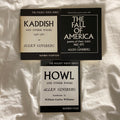 Kaddish, The Fall of America and Howl by Allen Ginsberg