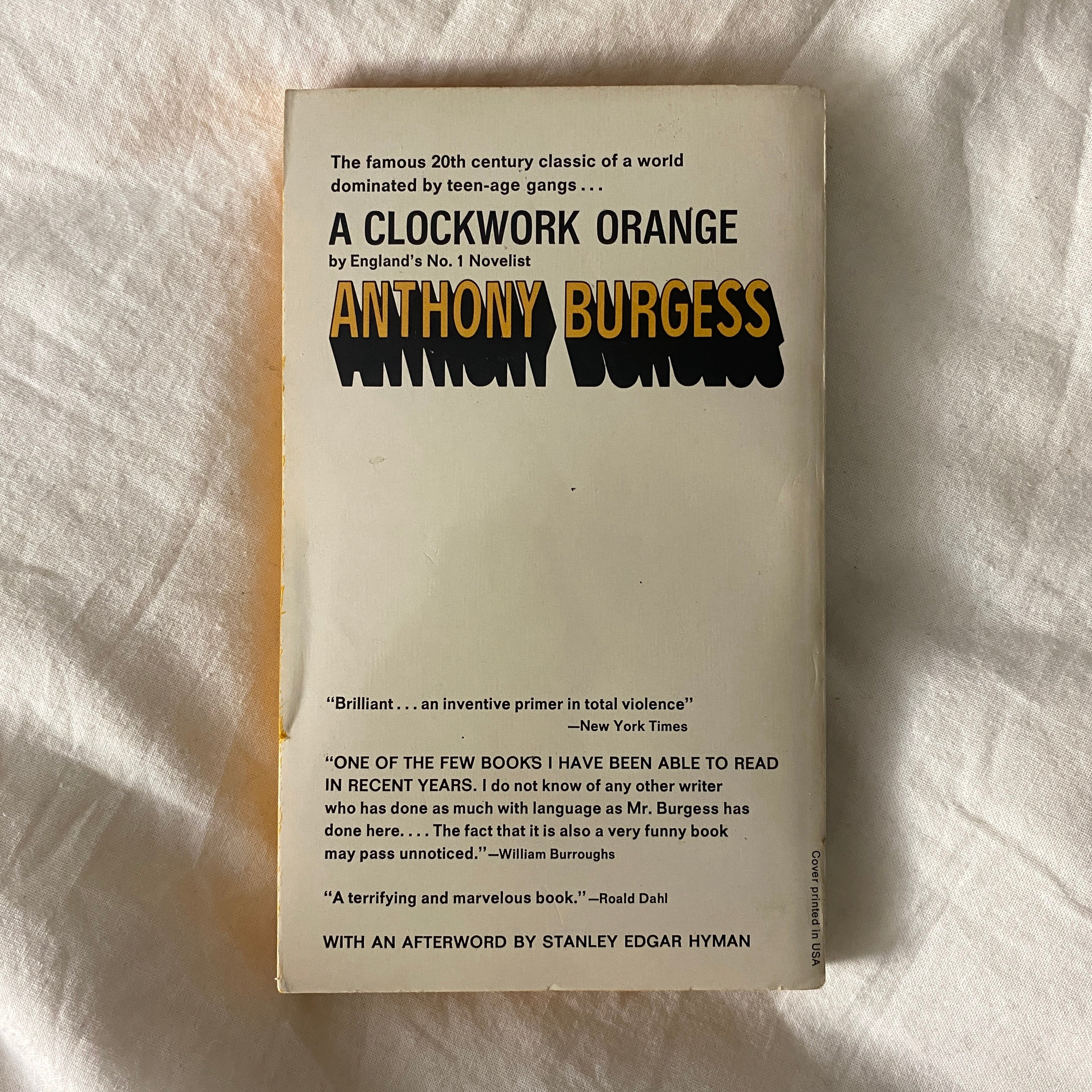 A Clockwork Orange by Anthony Burgess