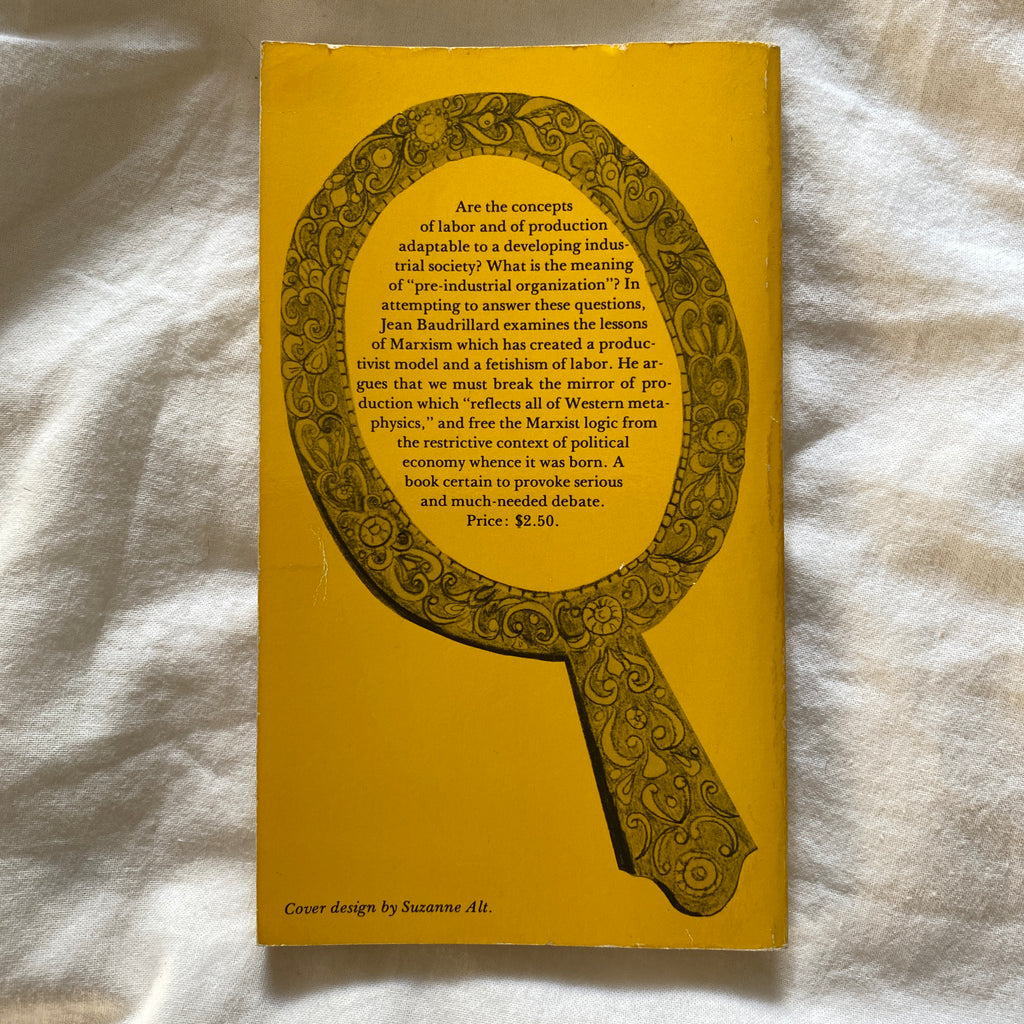 The Mirror of Production by Jean Baudrillard
