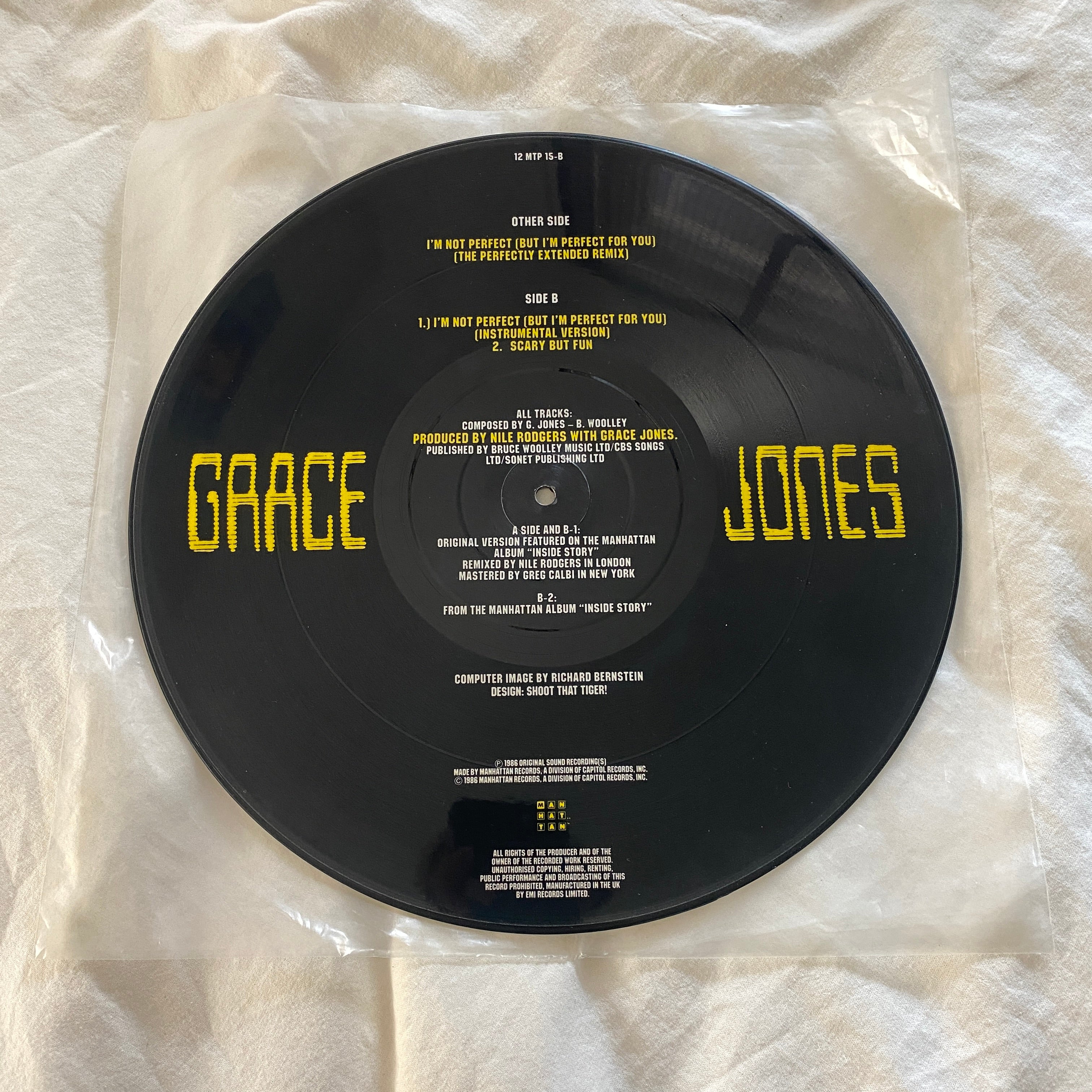 I’m Not Perfect by Grace Jones picture disc