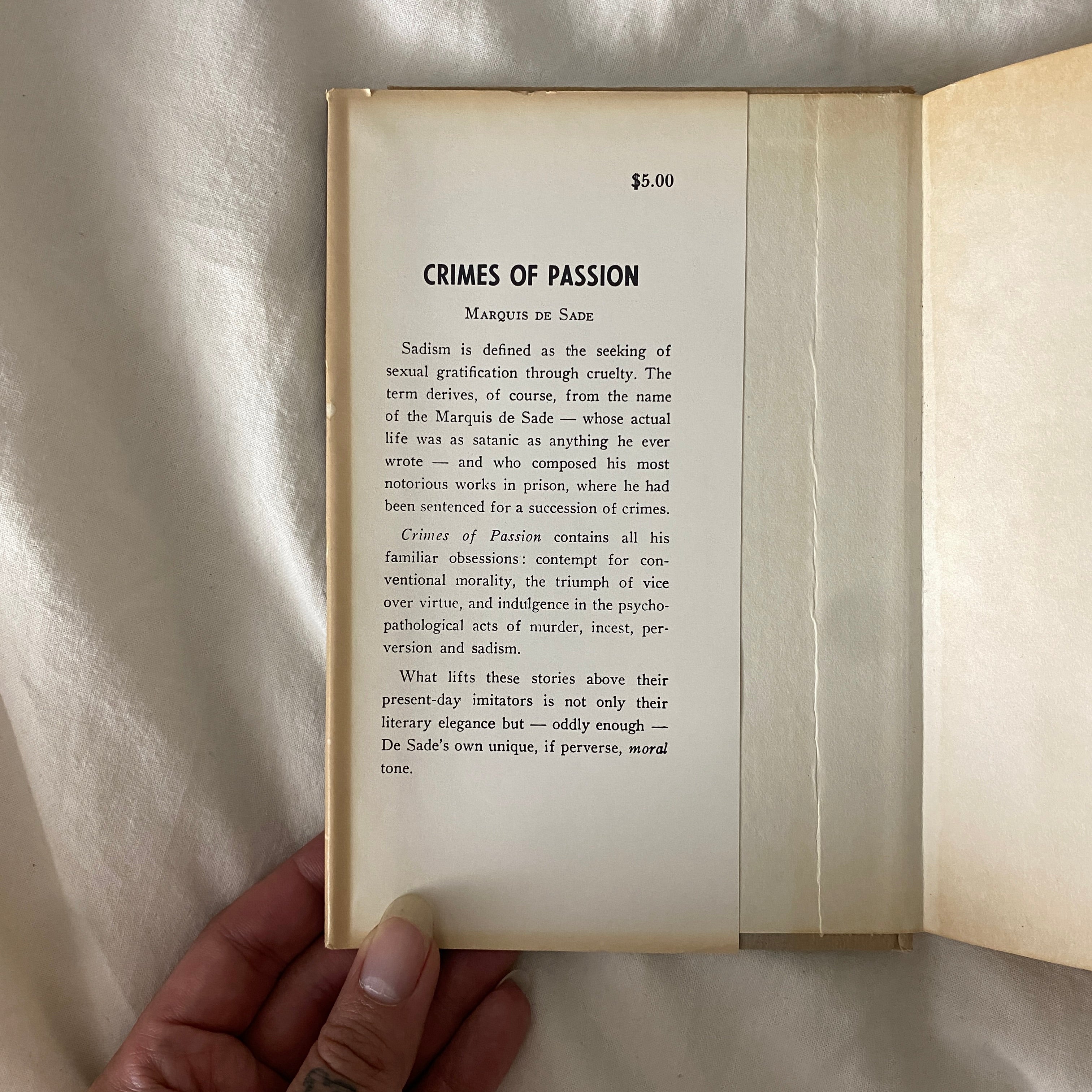 Crimes of Passion by Marquis de Sade