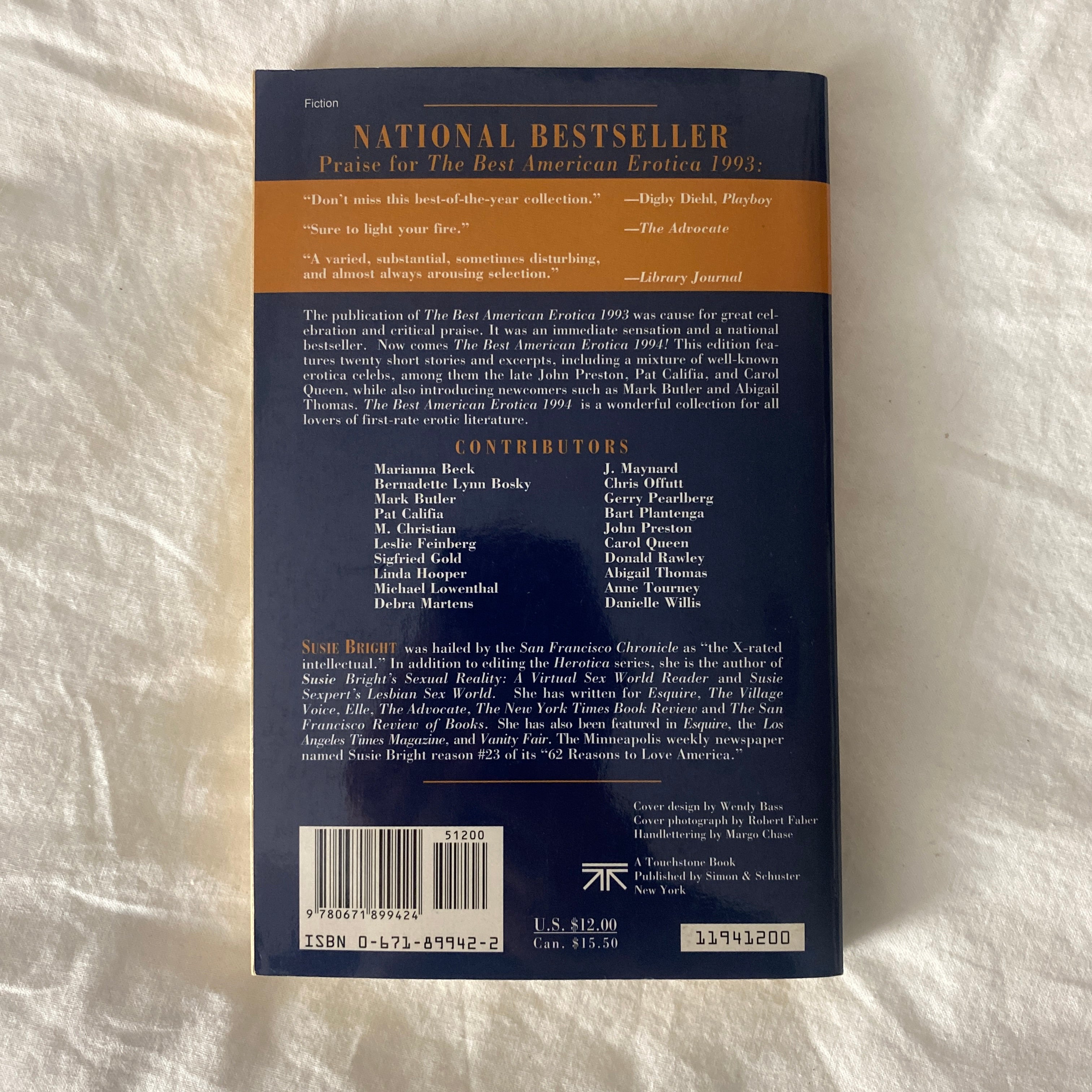 The Best American Erotica 1994 edited by Susie Bright