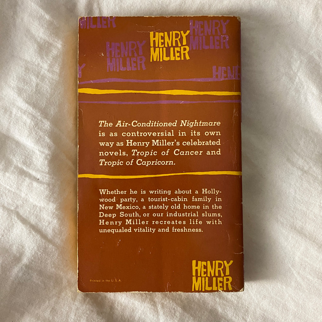 The Air-Conditioned Nightmare by Henry Miller