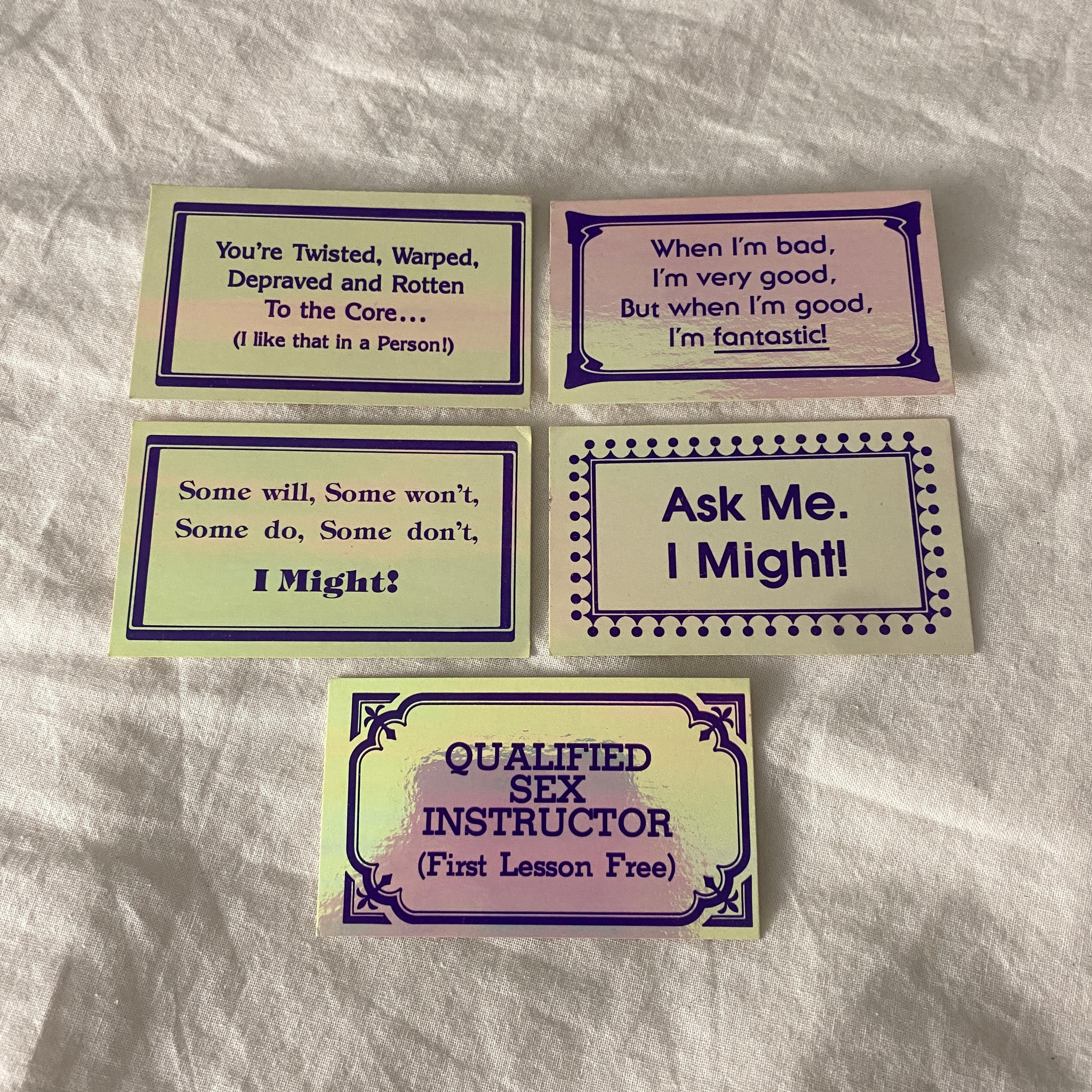 Five Novelty Greeting Calling Cards