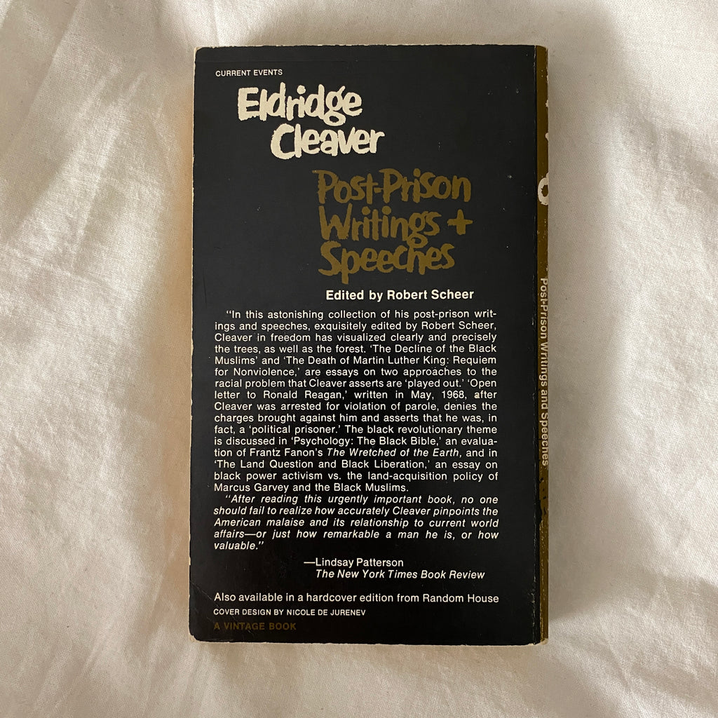 Post-Prison Writings + Speeches by Eldridge Cleaver