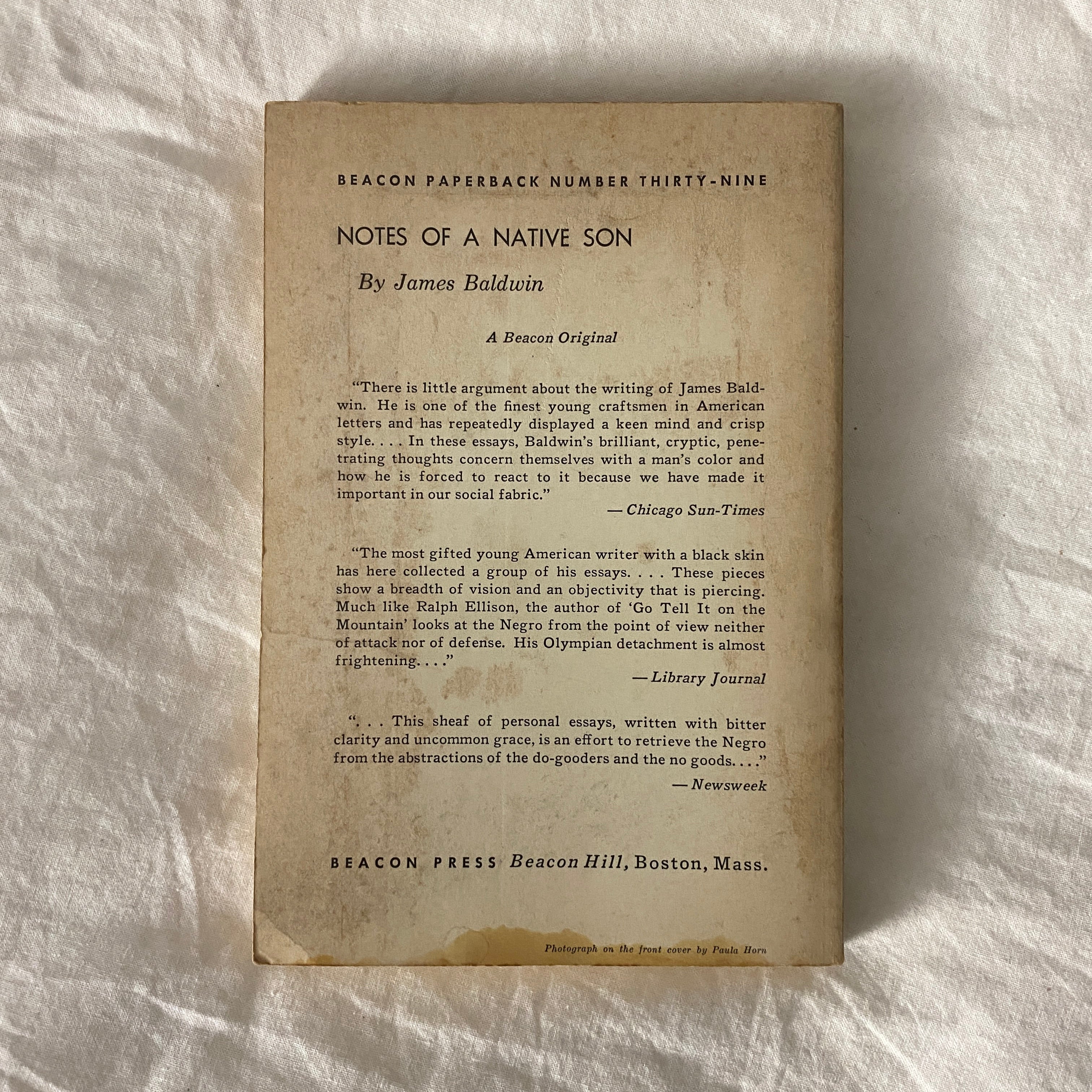 Notes of a Native Son by James Baldwin