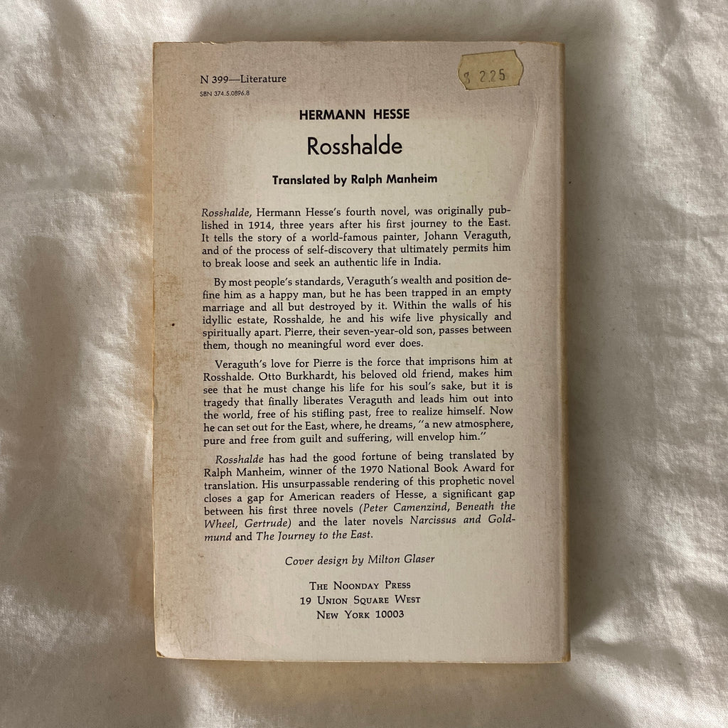 Rosshalde by Hermann Hesse