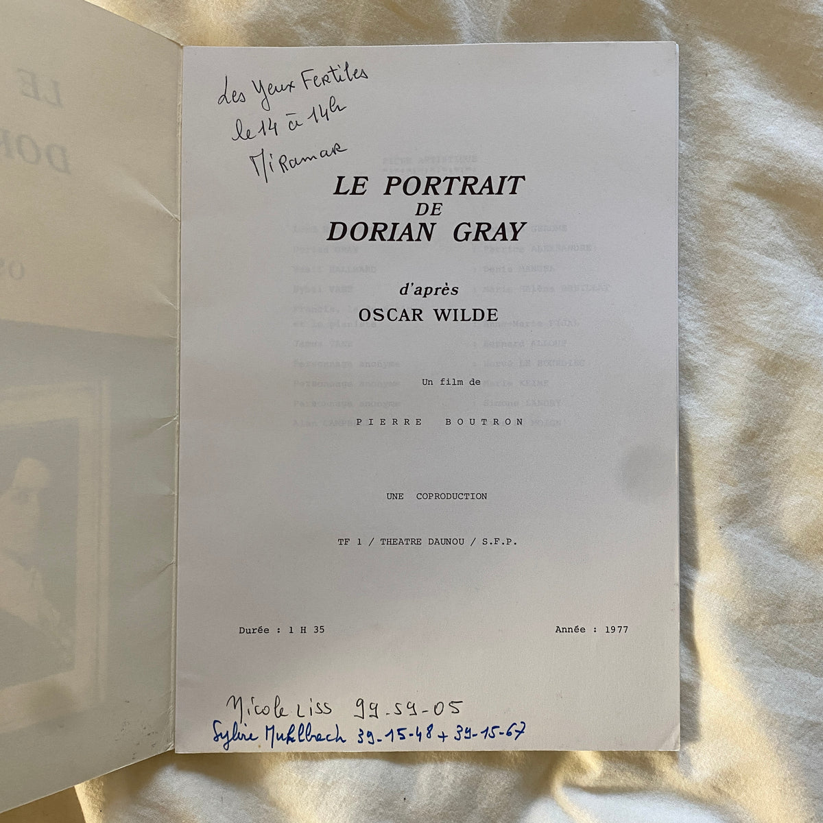 Le Portrait de Dorian Gray d’après Oscar Wilde French movie promo