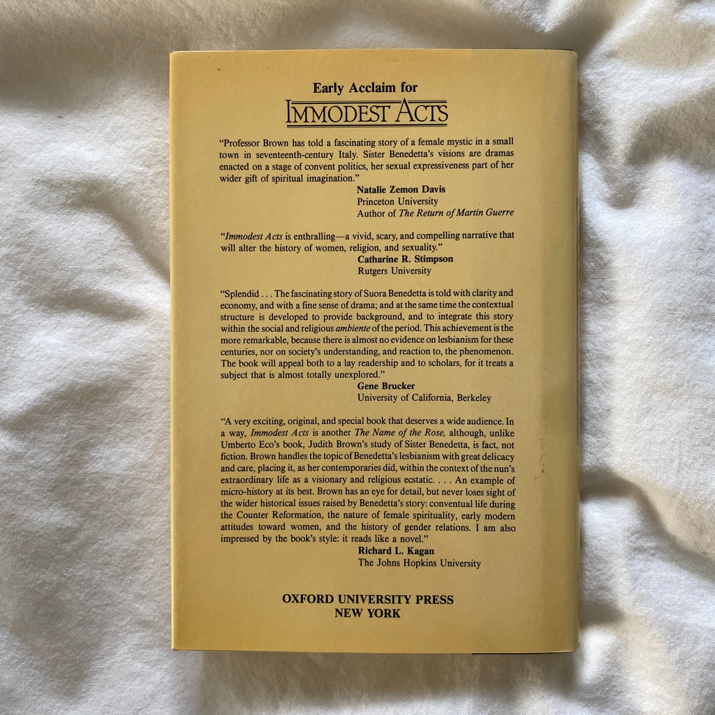 Immodest Acts by Judith C. Brown