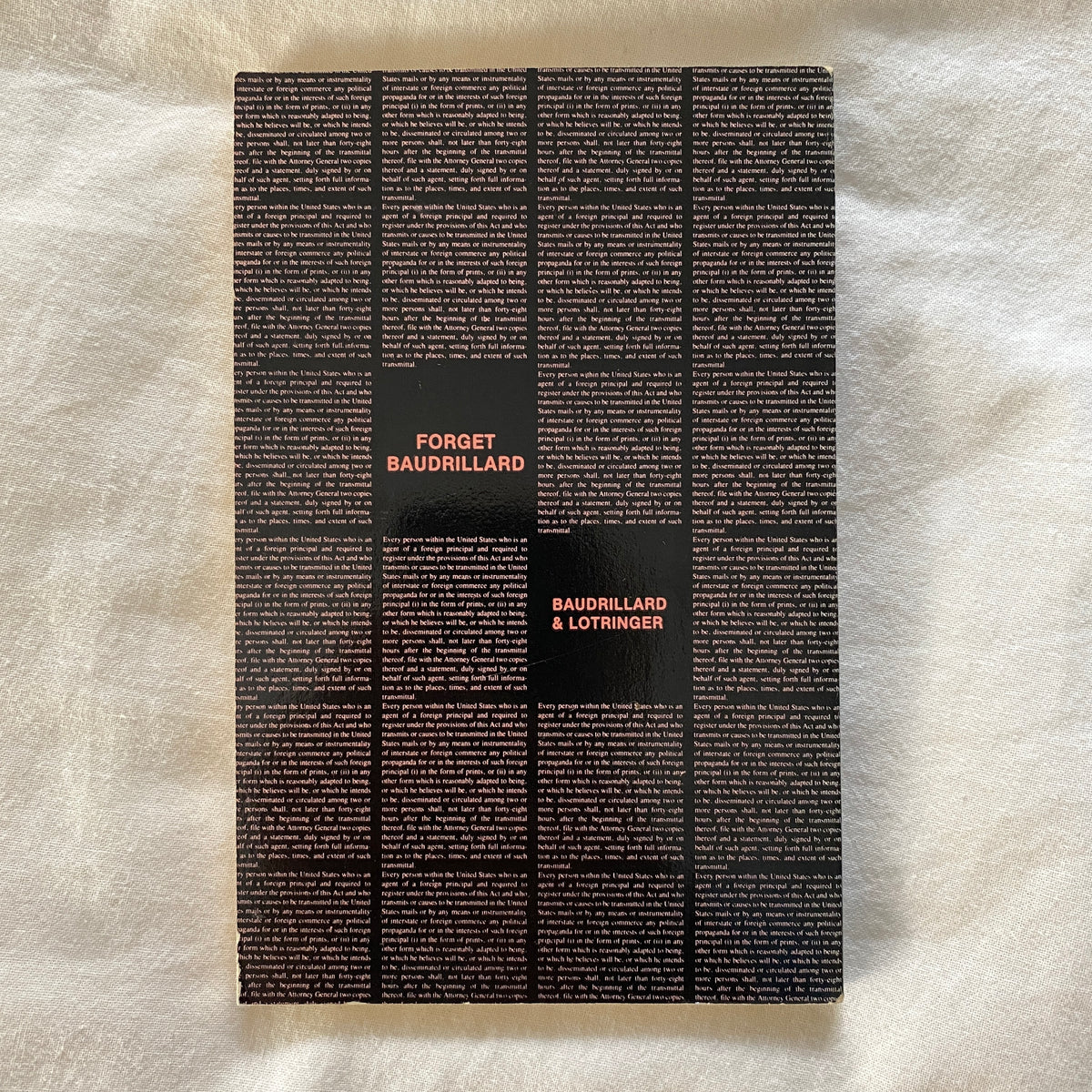 Forget Foucault by Jean Baudrillard