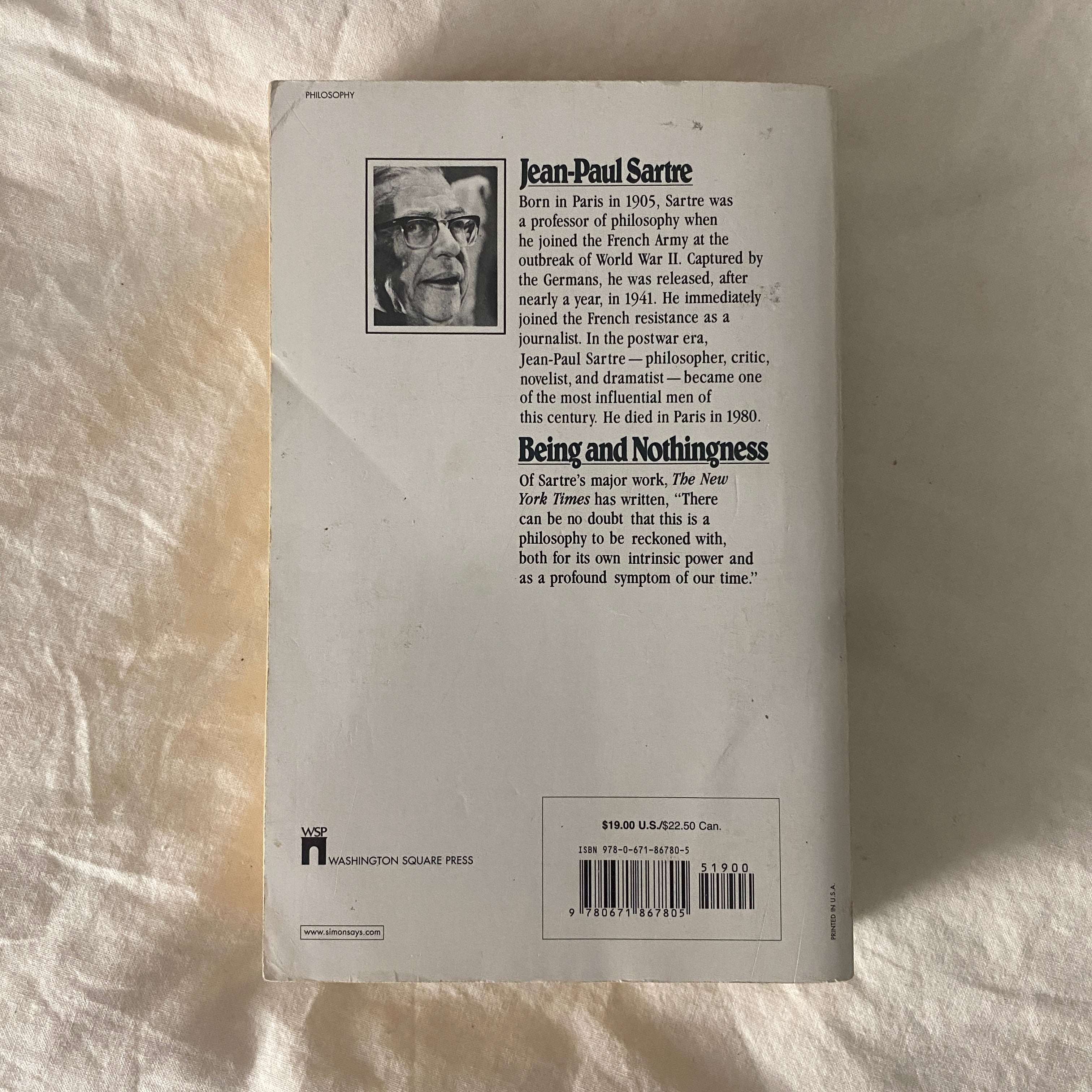 Being and Nothingness by Jean-Paul Sartre