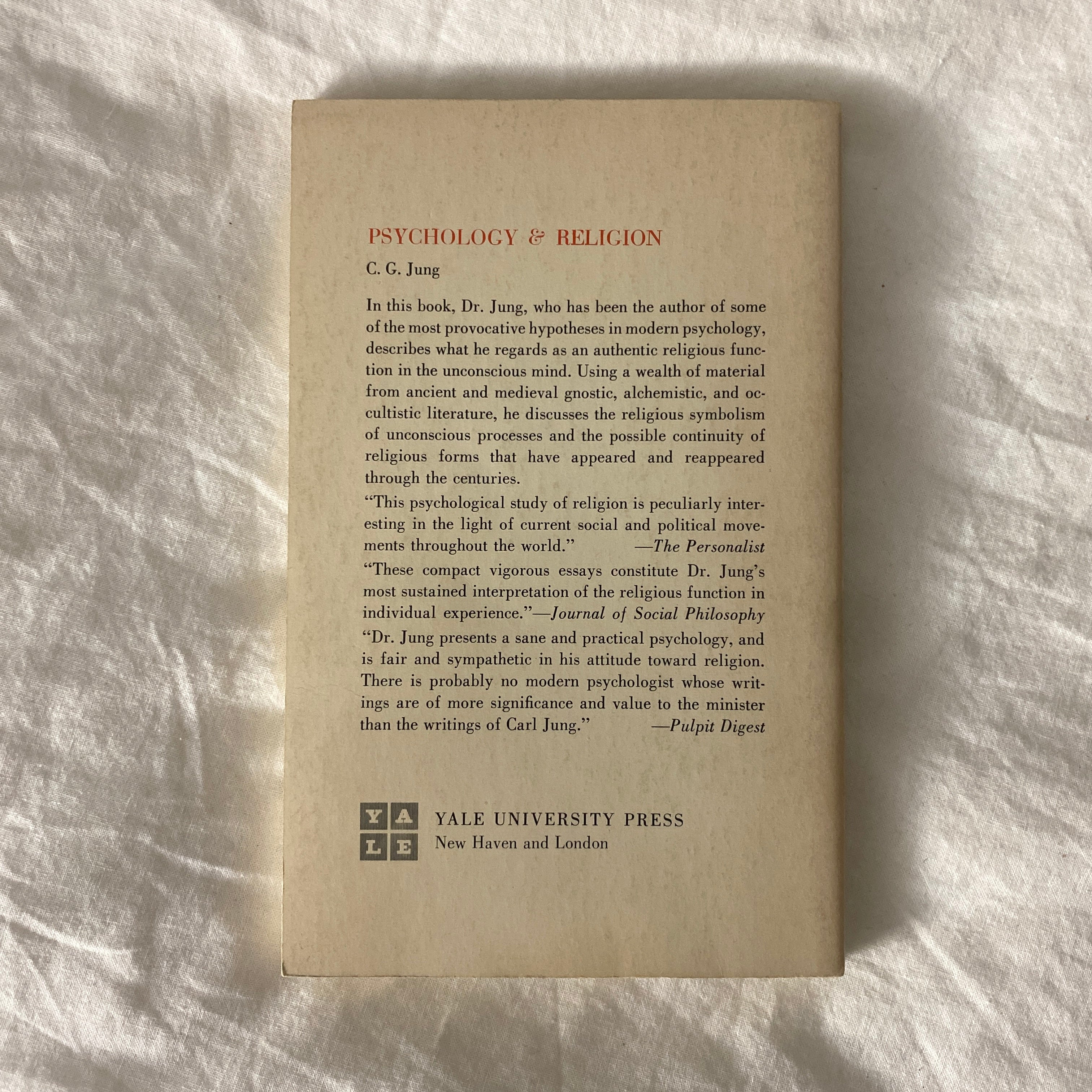 Psychology and Religion by C.G. Jung