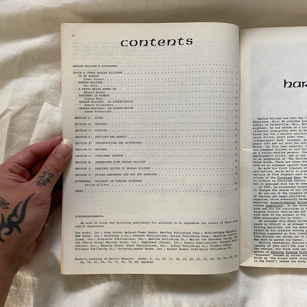 Harlan Ellison: A Bibliographical Checklist by Leslie Kay Swigart