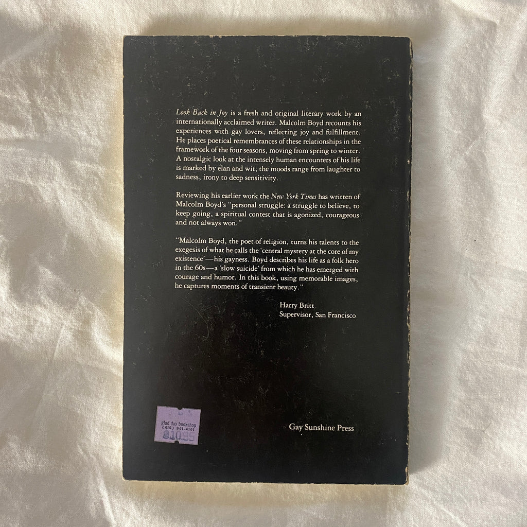 Look Back In Joy by Malcolm Boyd