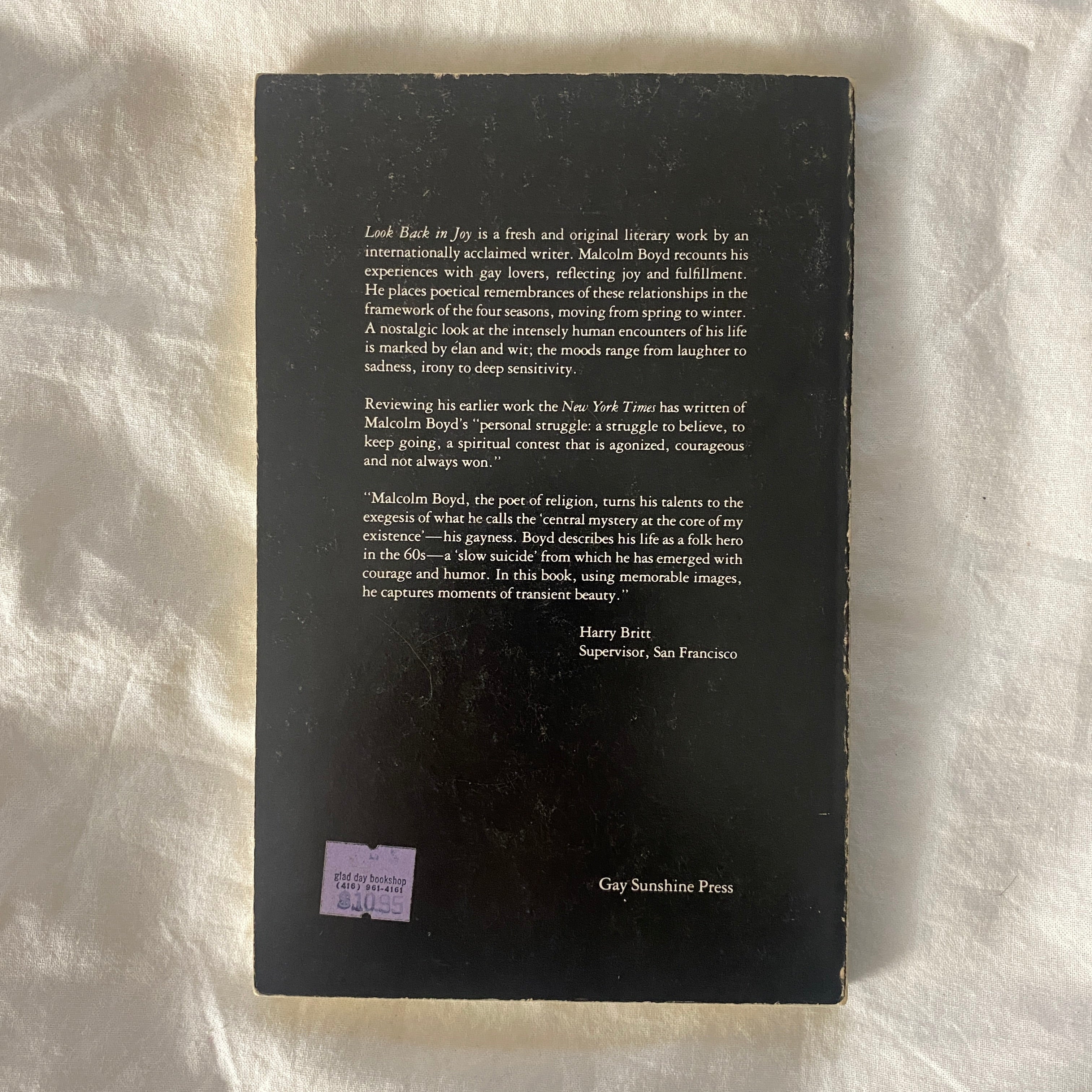 Look Back In Joy by Malcolm Boyd