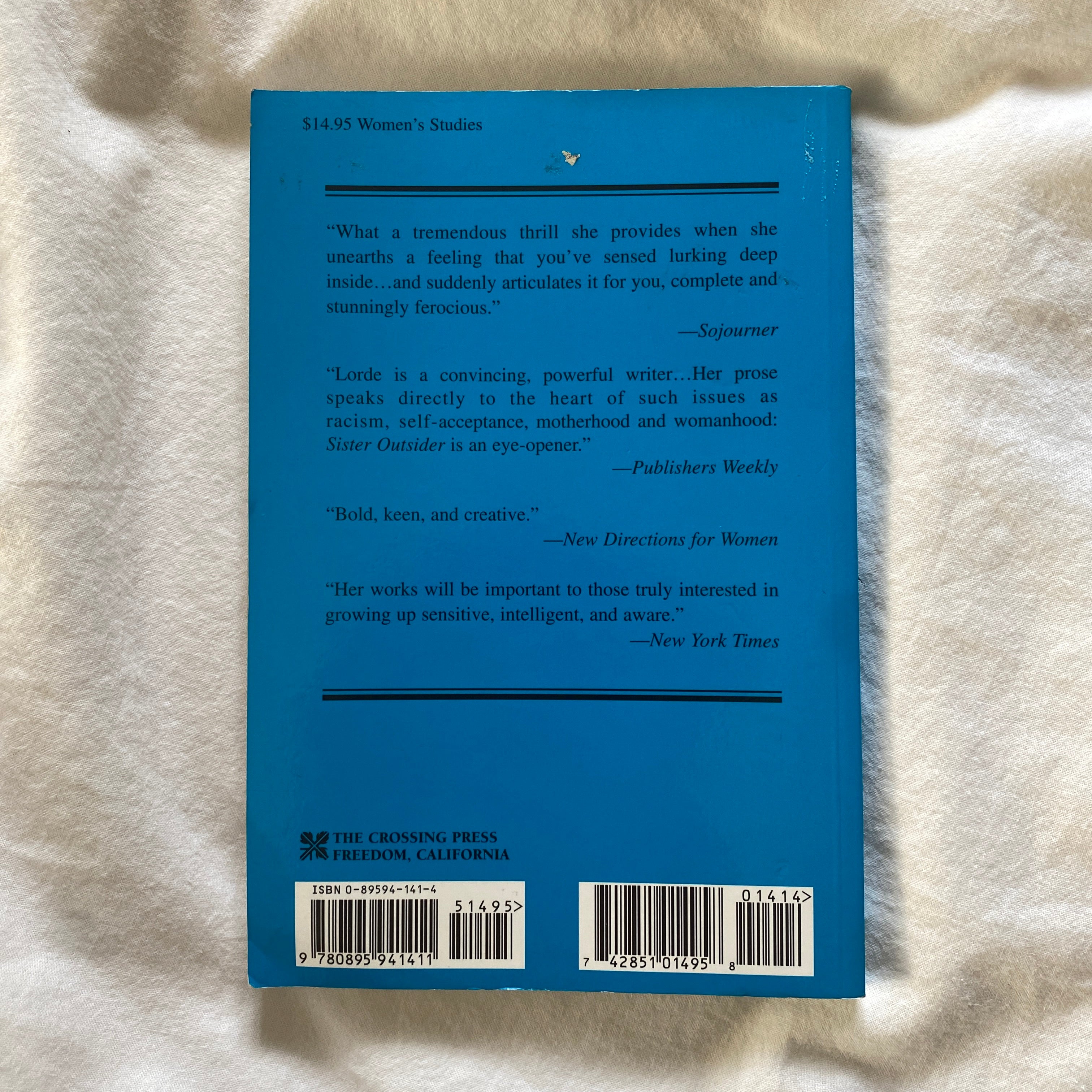 Sister Outsider by Audre Lorde