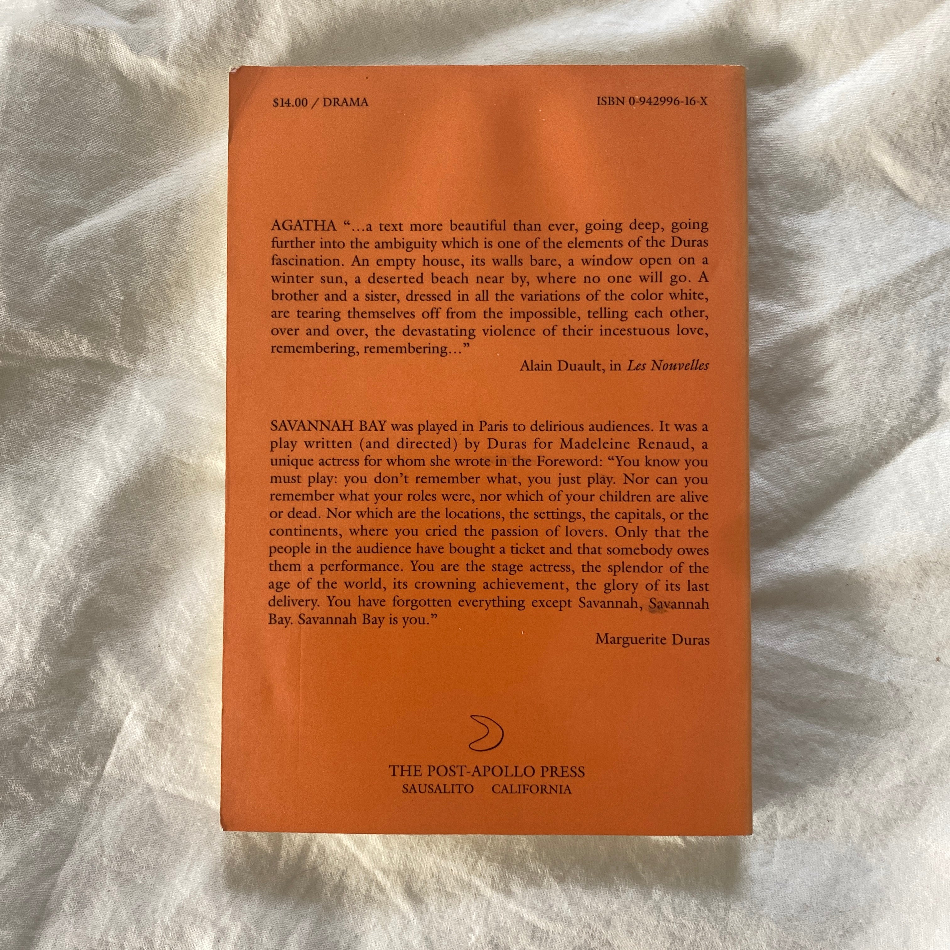 Agatha / Savannah Bay by Marguerite Duras