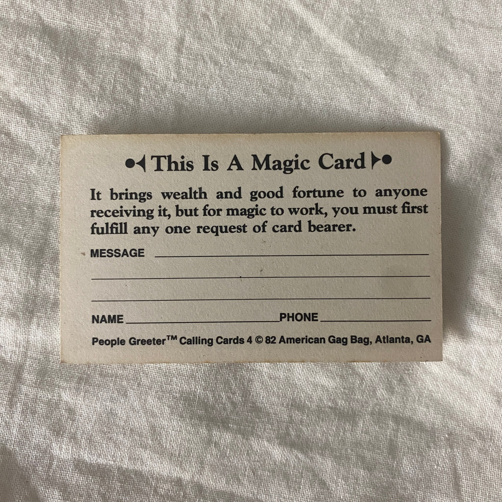 Five Novelty Greeting Calling Cards