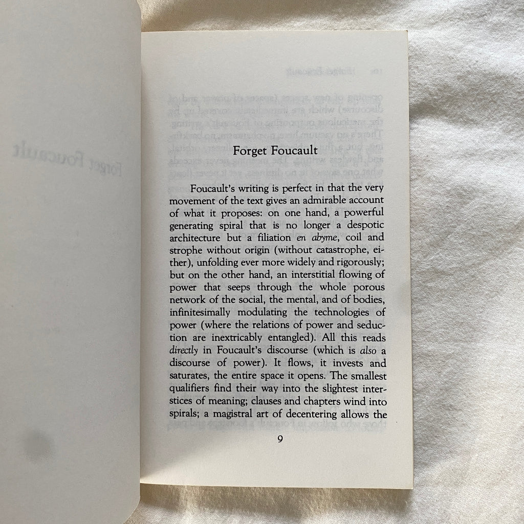 Forget Foucault by Jean Baudrillard