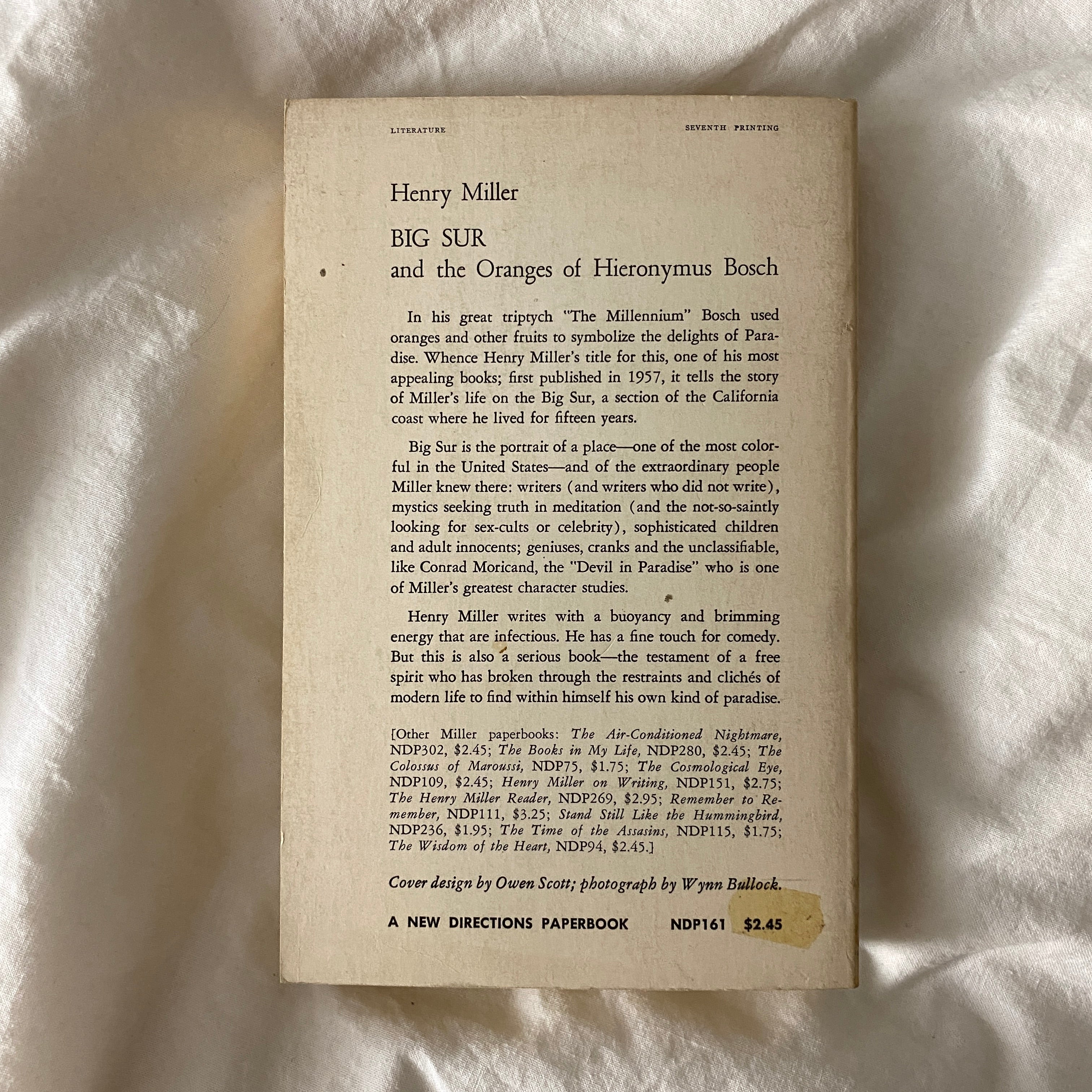 Big Sur and the Oranges of Hieronymus Bosch by Henry Miller