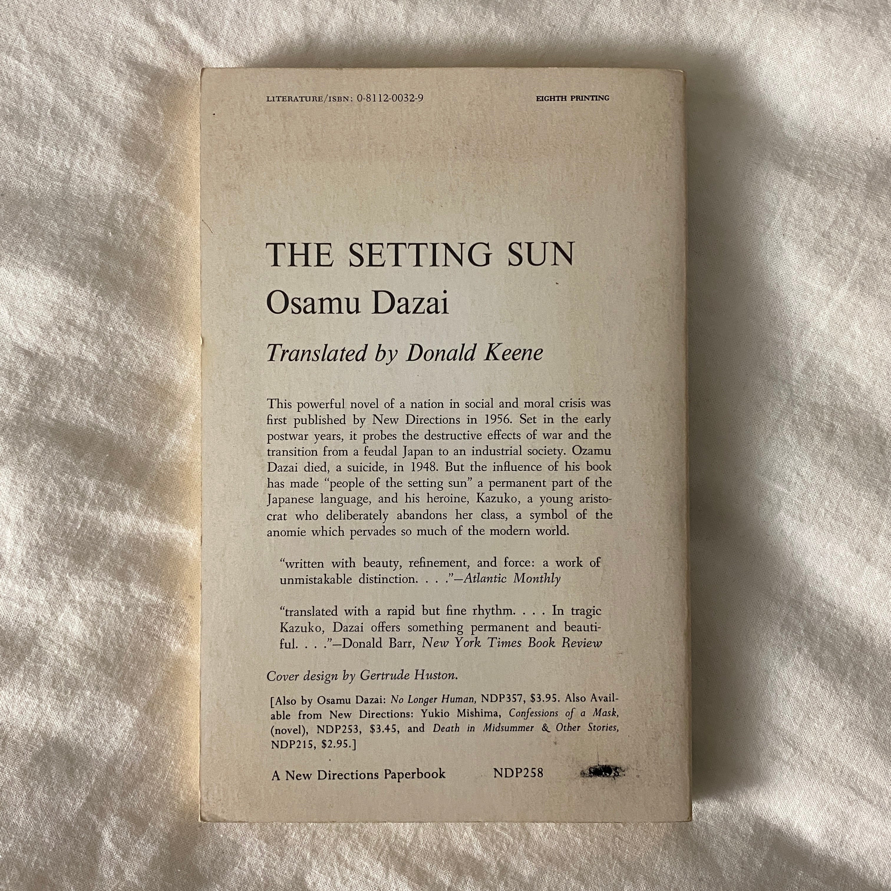 The Setting Sun by Osamu Dazai