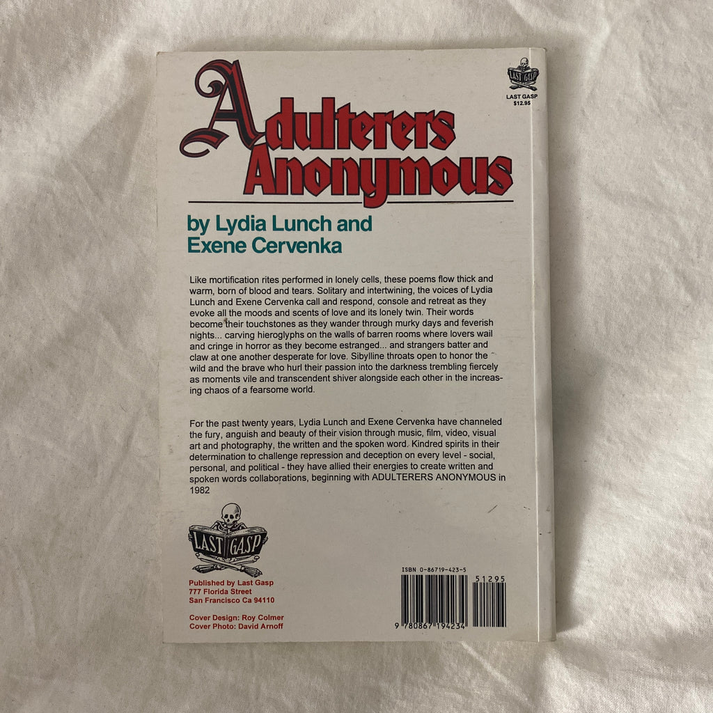 Adulterers Anonymous by Lydia Lunch and Exene Cervenka