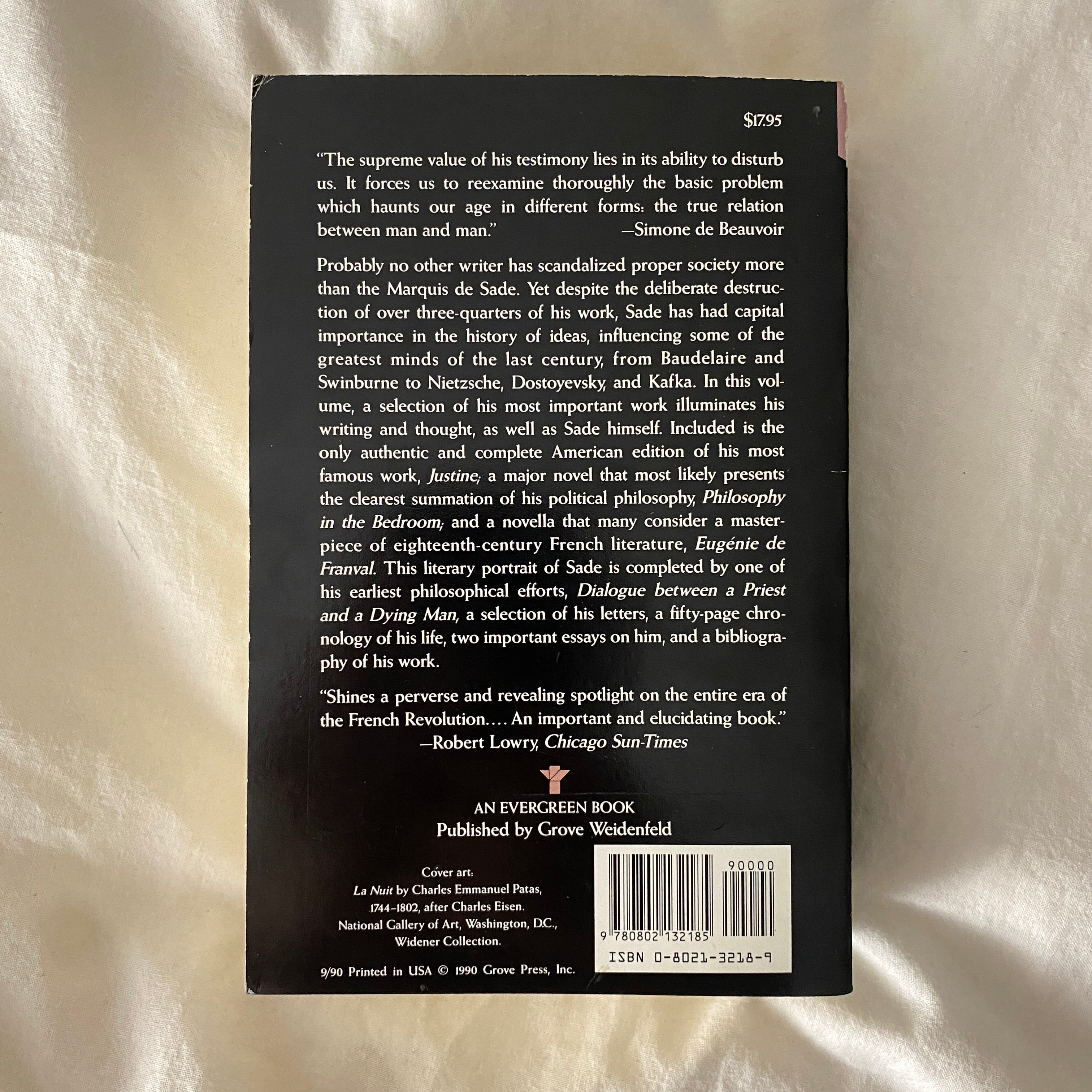 Justine, Philosophy in the Bedroom, and Other Writings by Marquis de Sade