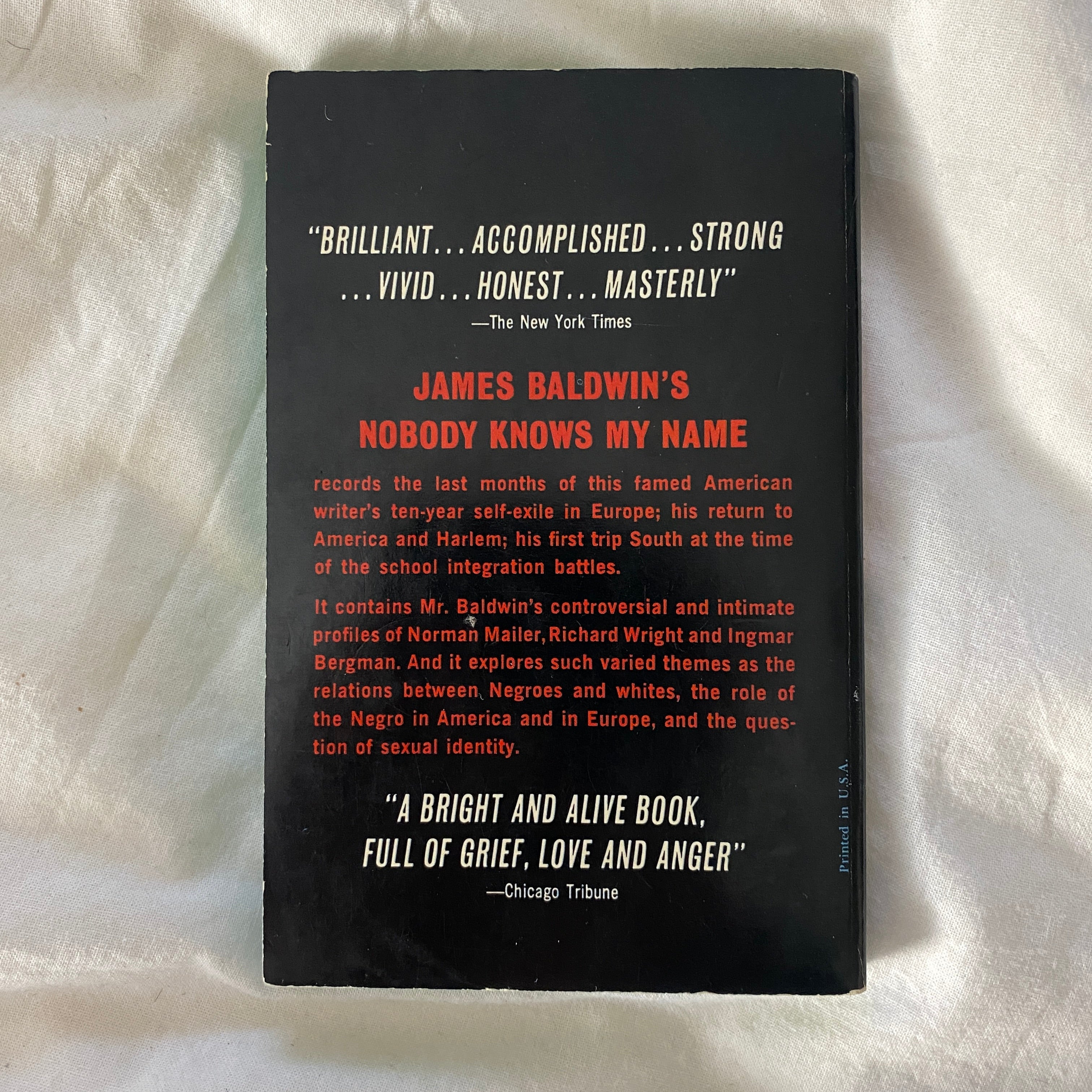 Nobody Knows My Name by James Baldwin