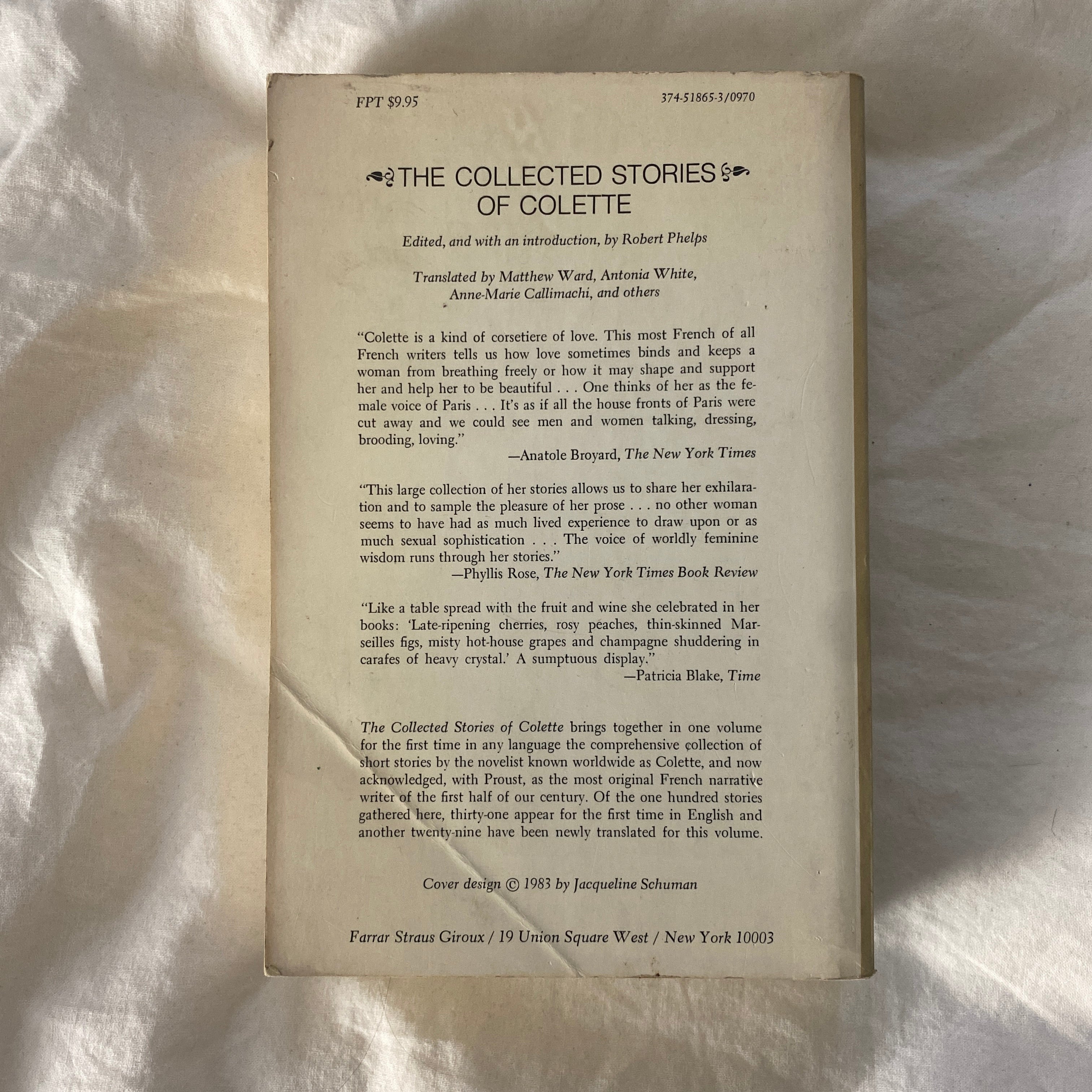 The Collected Stories of Colette edited by Robert Phelps