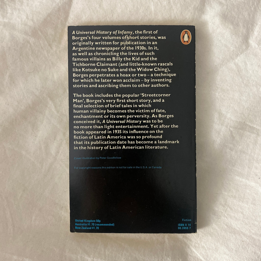 A Universal History of Infamy by Jorge Luis Borges