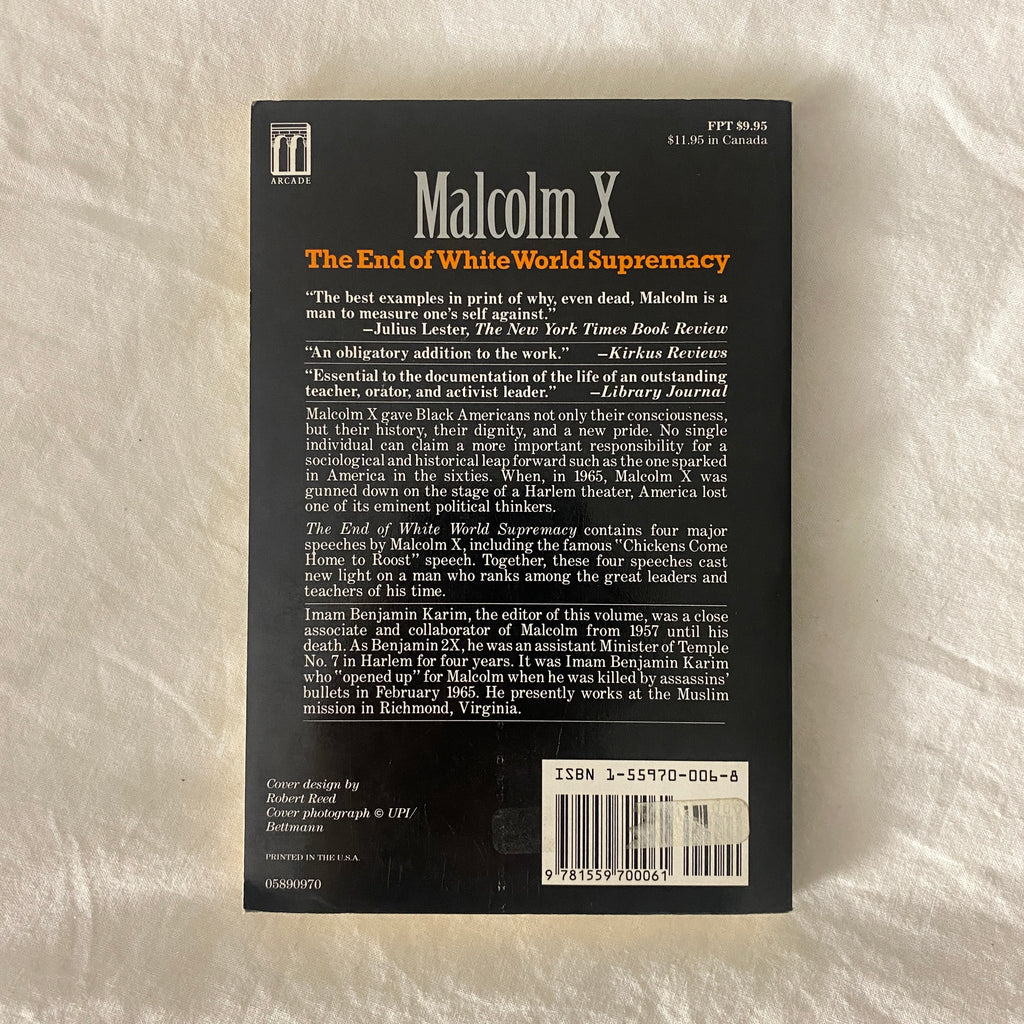 The End of White Supremacy by Malcolm X