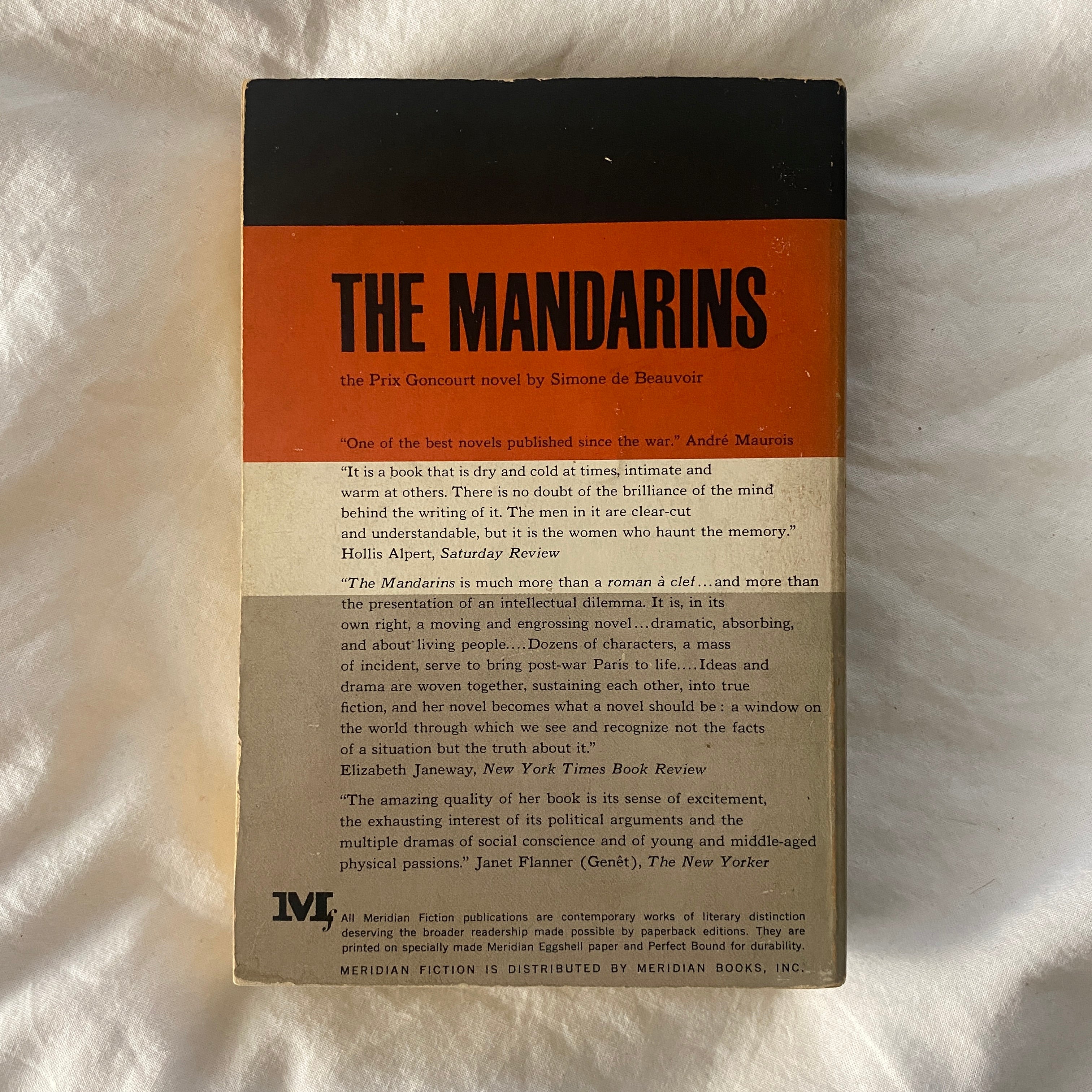 The Mandarins by Simone de Beauvoir