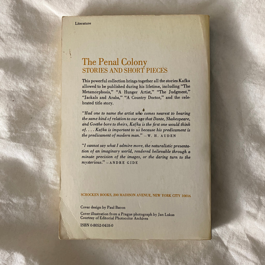 The Penal Colony by Franz Kafka
