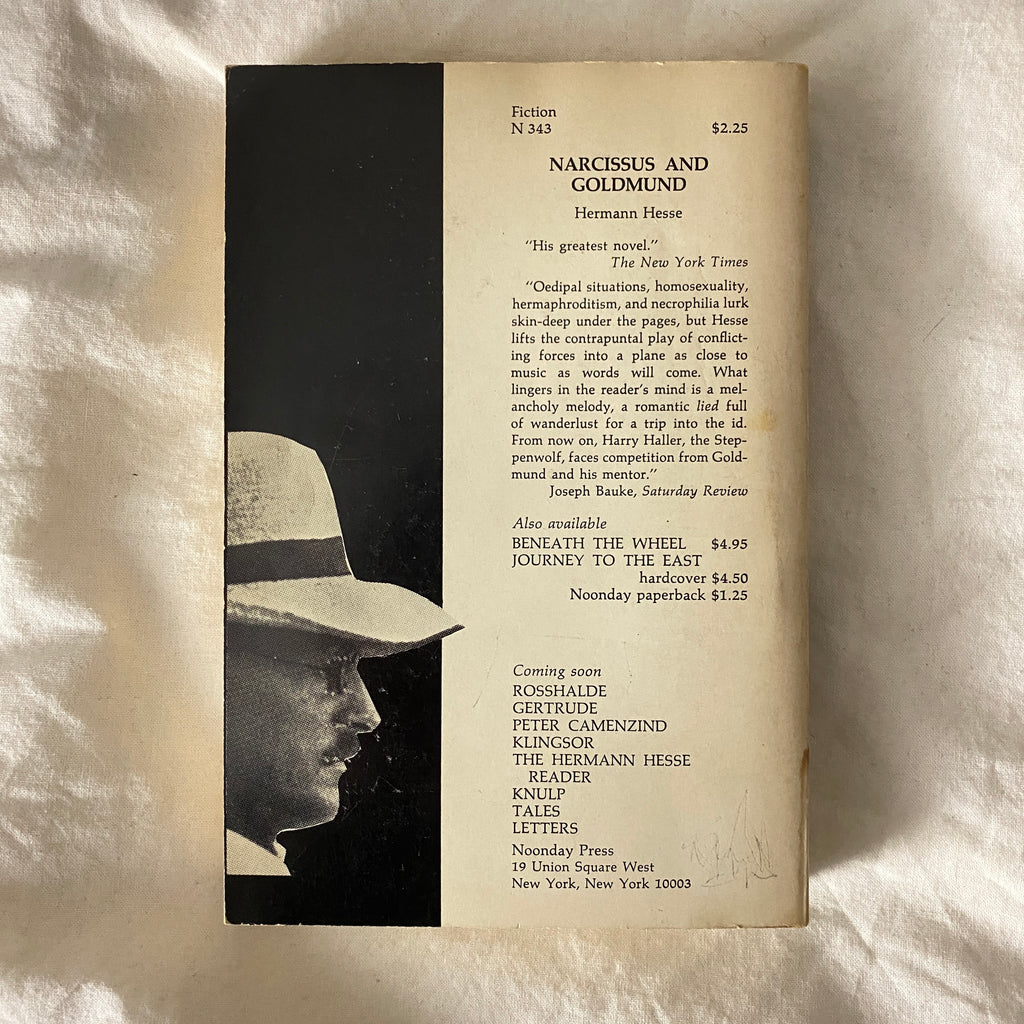 Narcissus and Goldmund by Hermann Hesse