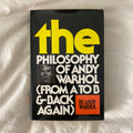 The Philosophy of Andy Warhol (From A to B and Back Again) by Andy Warhol